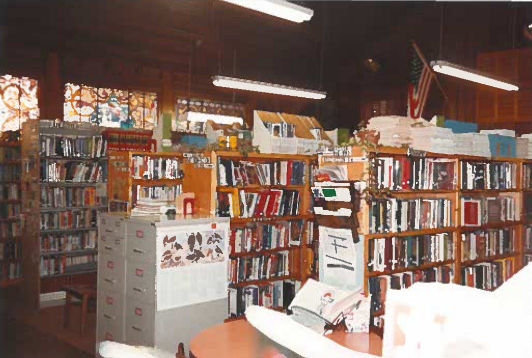 Lafayette Library interior at 300 E Simpson_1984