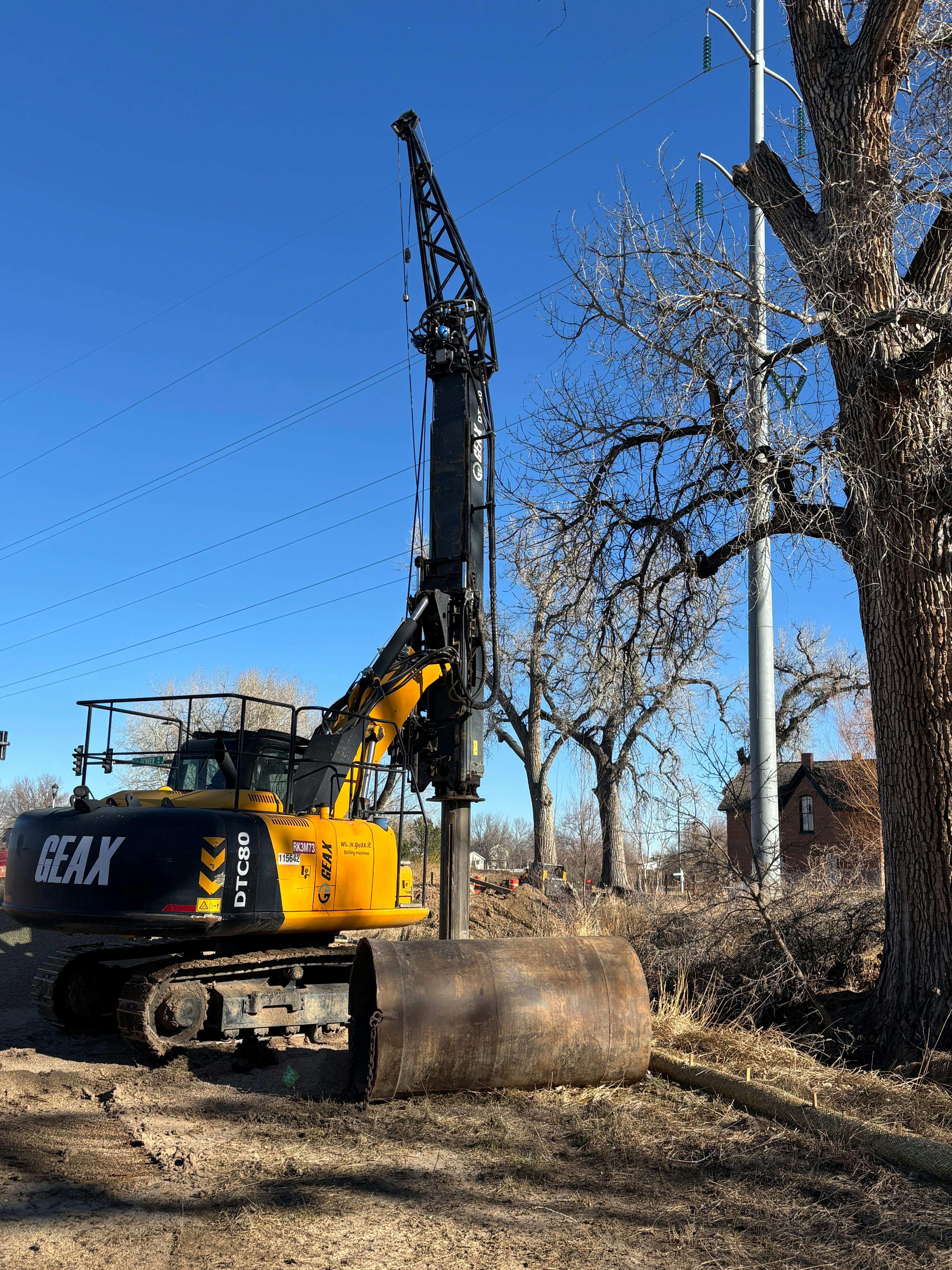 Equipment mobilization in the Farmer's Ditch