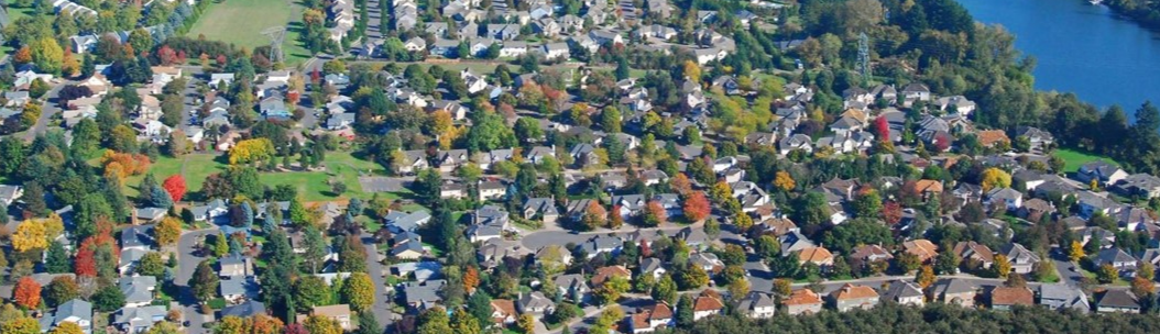 Overhead view of residential Wilsonville