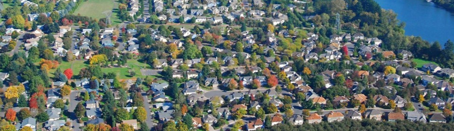 Overhead view of residential Wilsonville