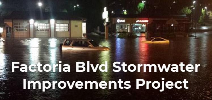 August 2014 flood on Factoria Blvd