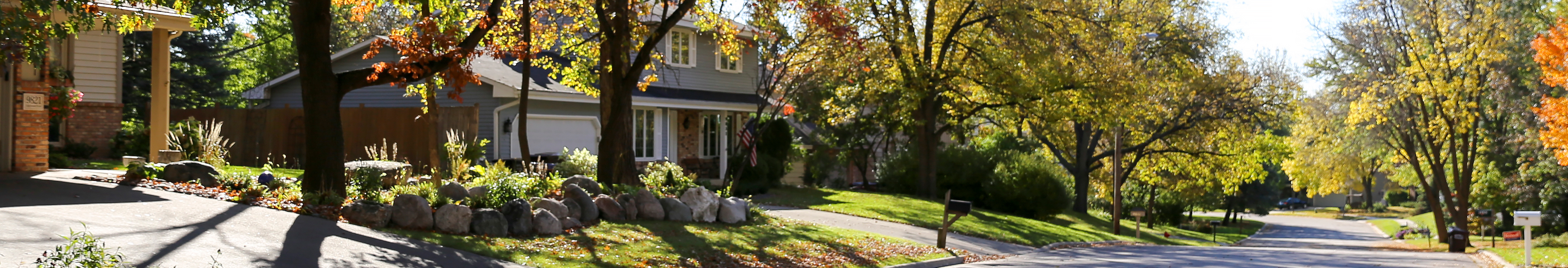 Residential street in Bloomington