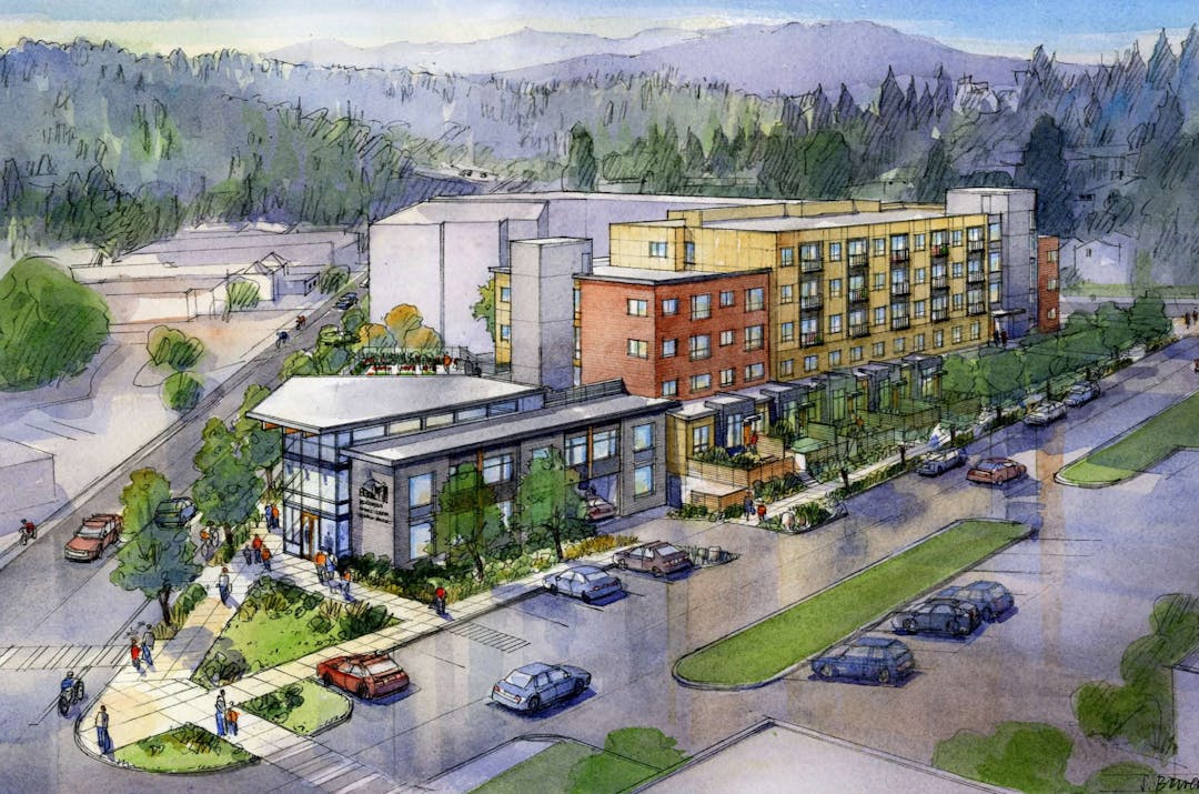 Artist Rendering of Samish Commons project in the Samish Way Urban Village.