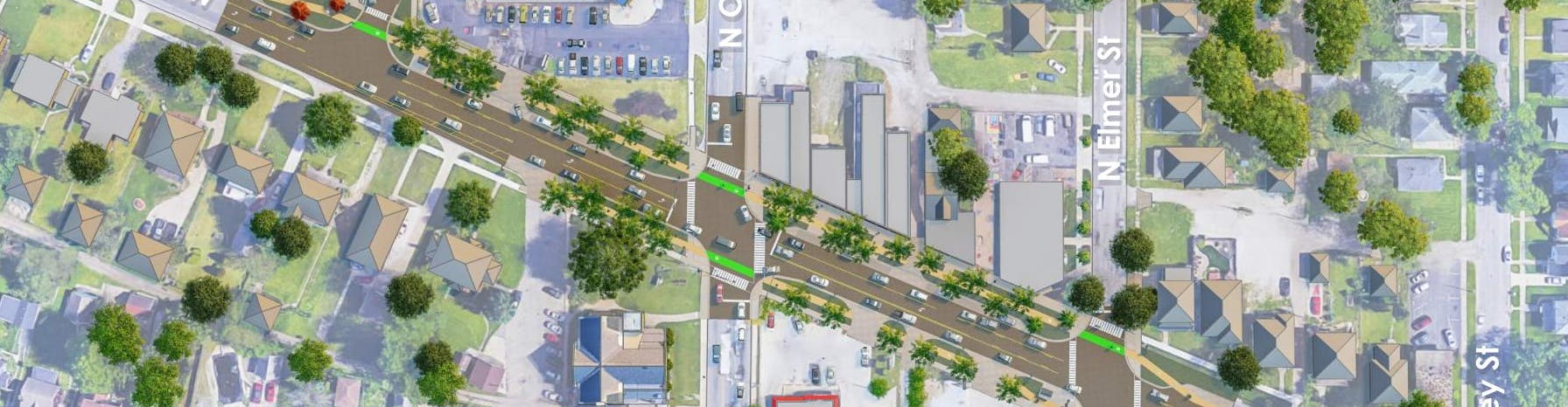 Plan View of Lincolnway West and Olive Street