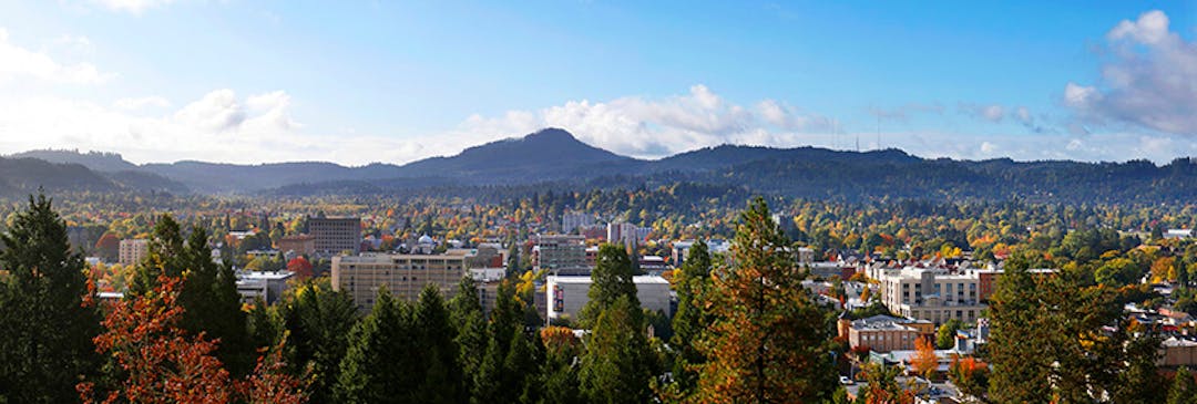 Panoramic view of Eugene.