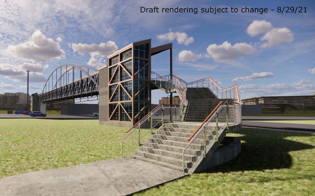 Preliminary design of Nine Mile Bridge, which is still in development and subject to change