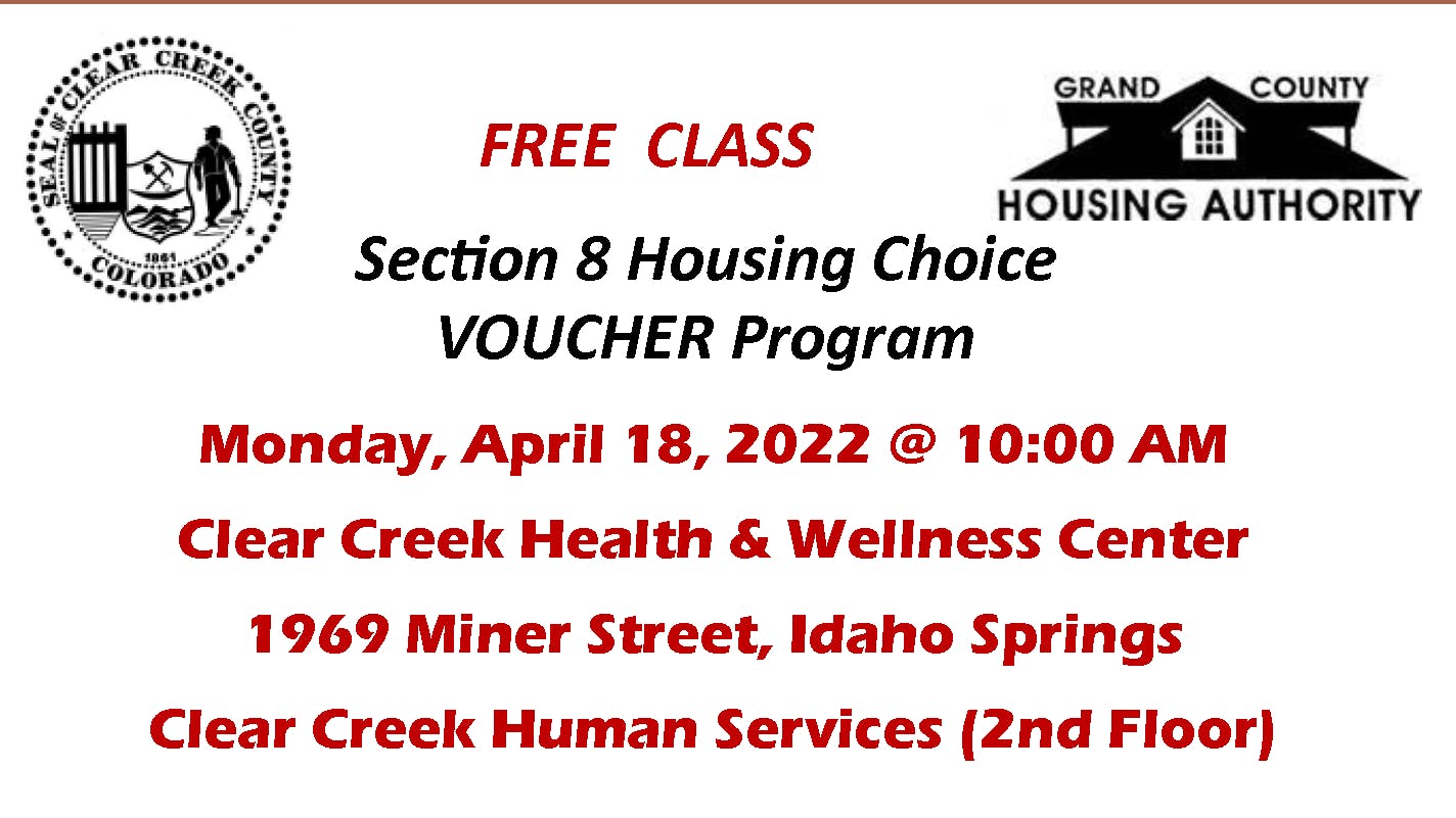 Flyer for Section 8 Housing Choice Event on Monday, April 18th