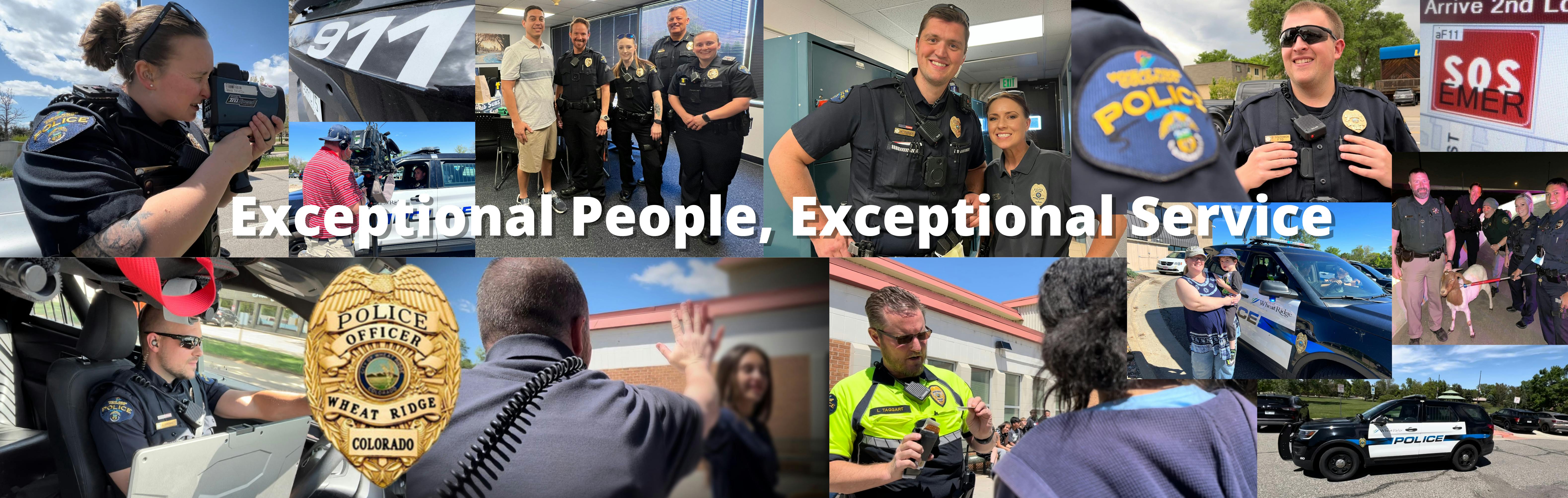 Photos of members of the Wheat Ridge Police Department