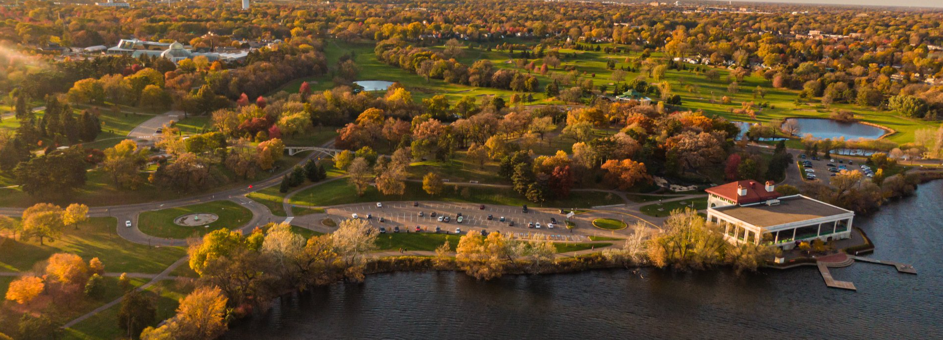 Aerial view of Como Pavilion