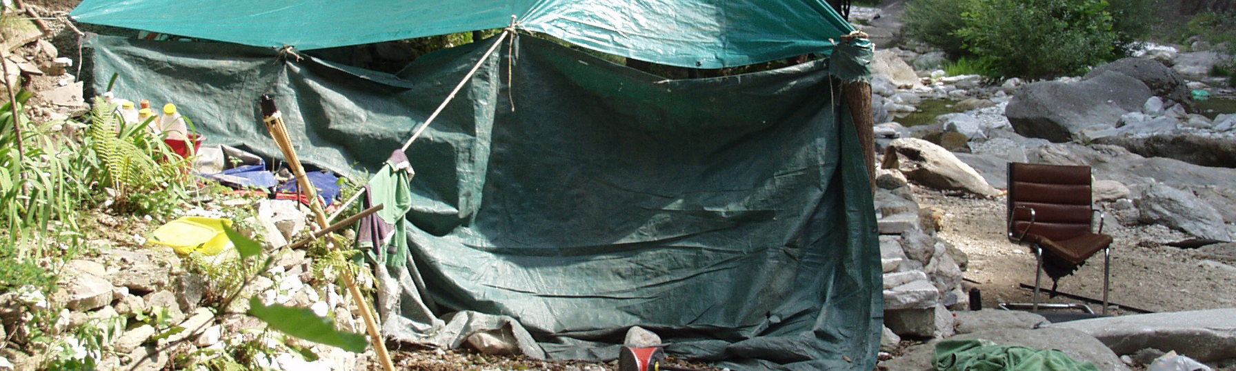 Camp site in park area