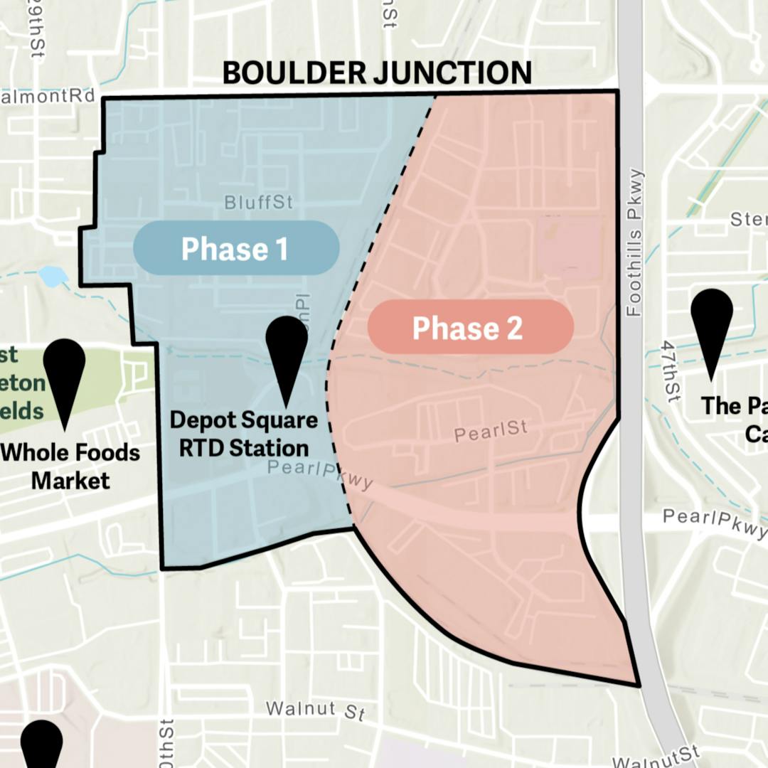 Image of the Boulder Junction Phase 1 and Phase 2 area.