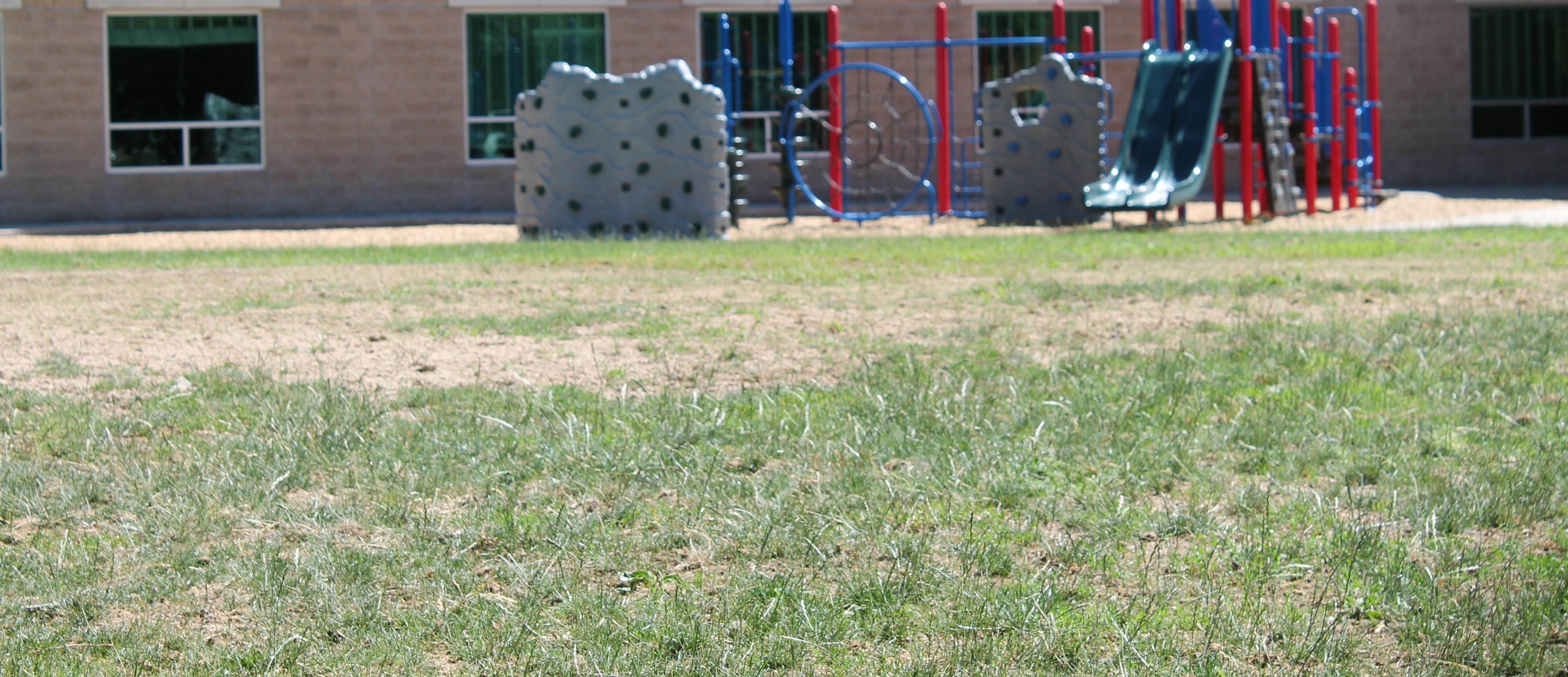 Play yard. Outside. 