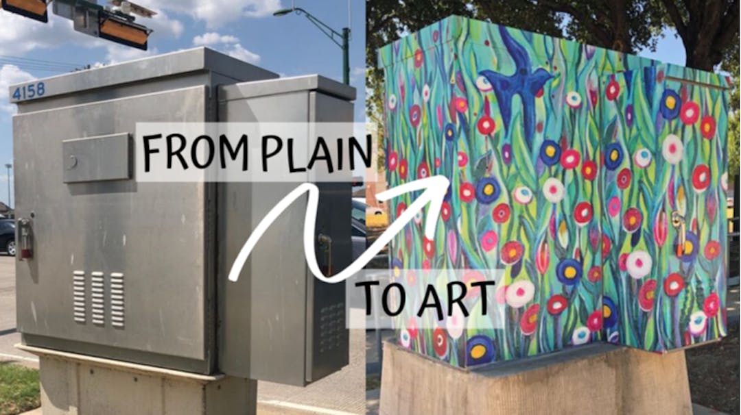 Example of Utility Box art, from Flower Mound, Texas