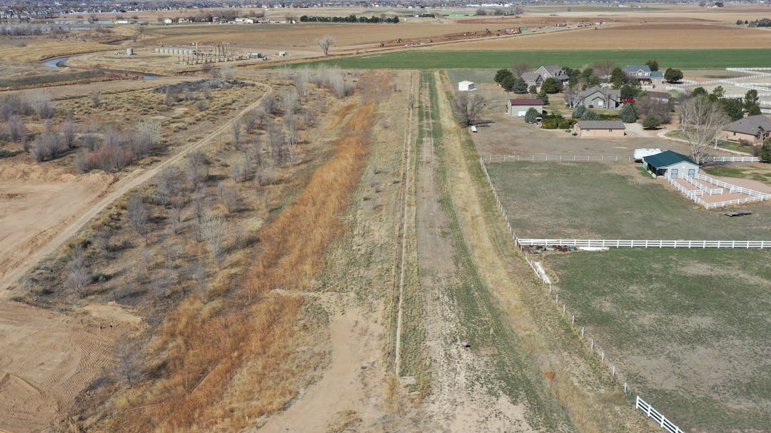 Aerial view of future WCR 70 extension