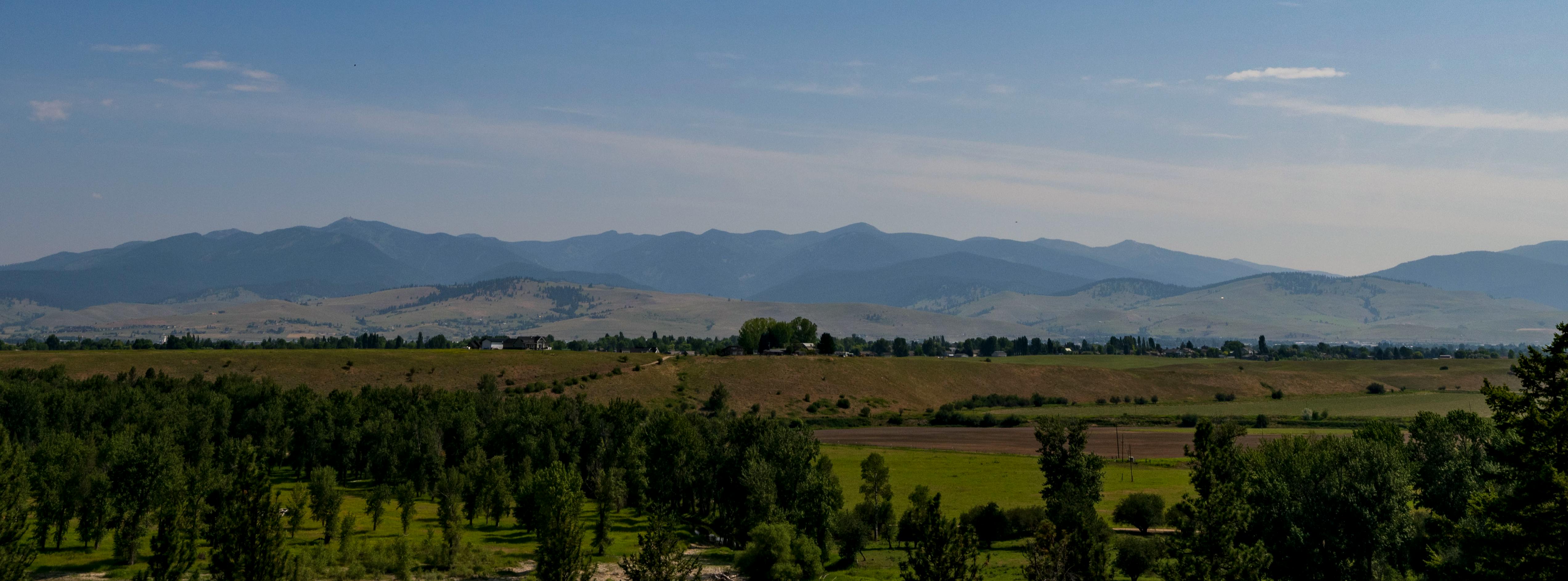 Scenic view of sky and mountains