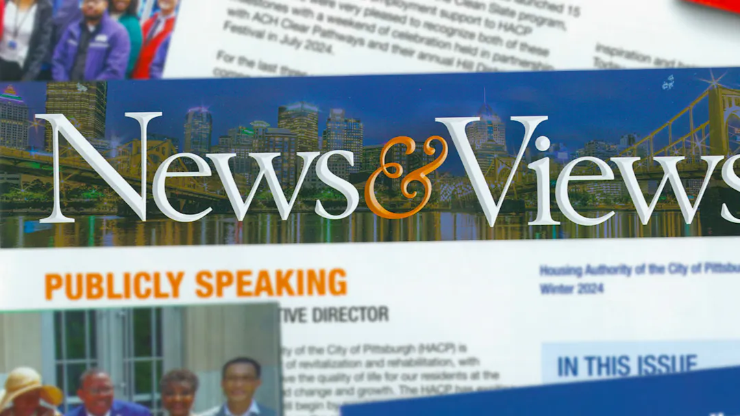 A collage of articles from previous issues of News & Views, with the title of the newsletter in the center of the image.