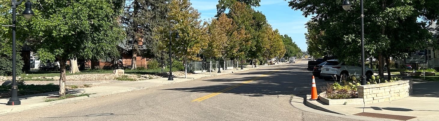 Main St. in Timnath during the day