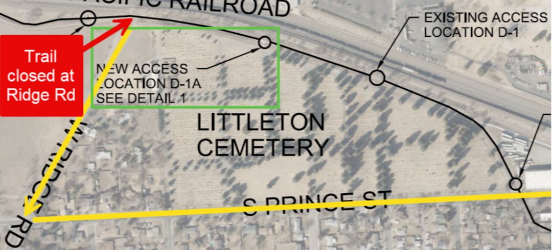 Centennial Link Trail Detour