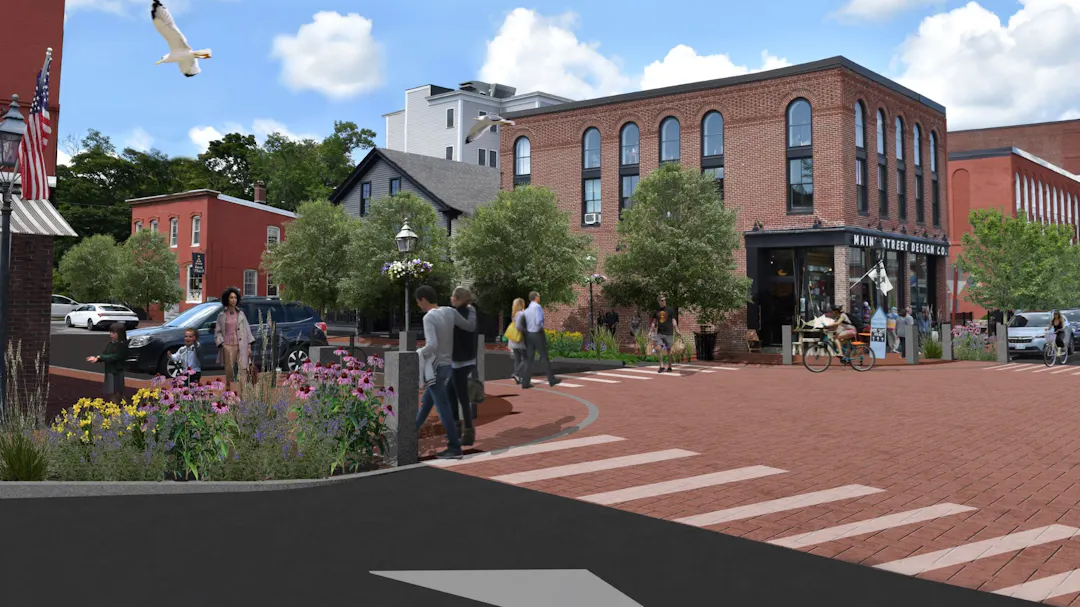 Artist Rendering of Completed Front & Elm Reconstruction Project