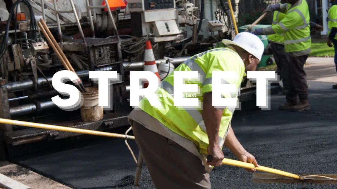 Street Paving and Roadwork Crew
