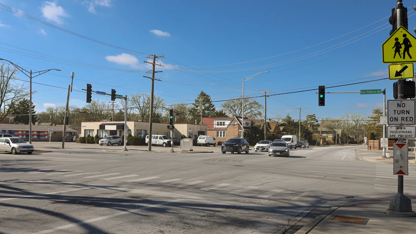 Des Plaines Ave and 26th Street intersection 