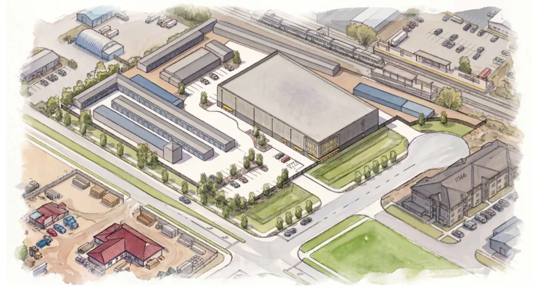 Bird's Eye View of Proposed Property