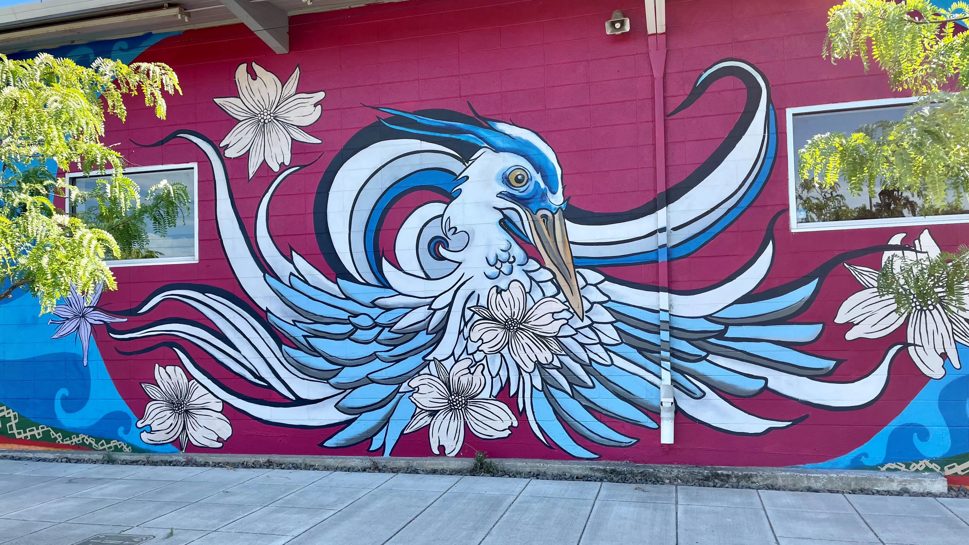 Blue Heron mural