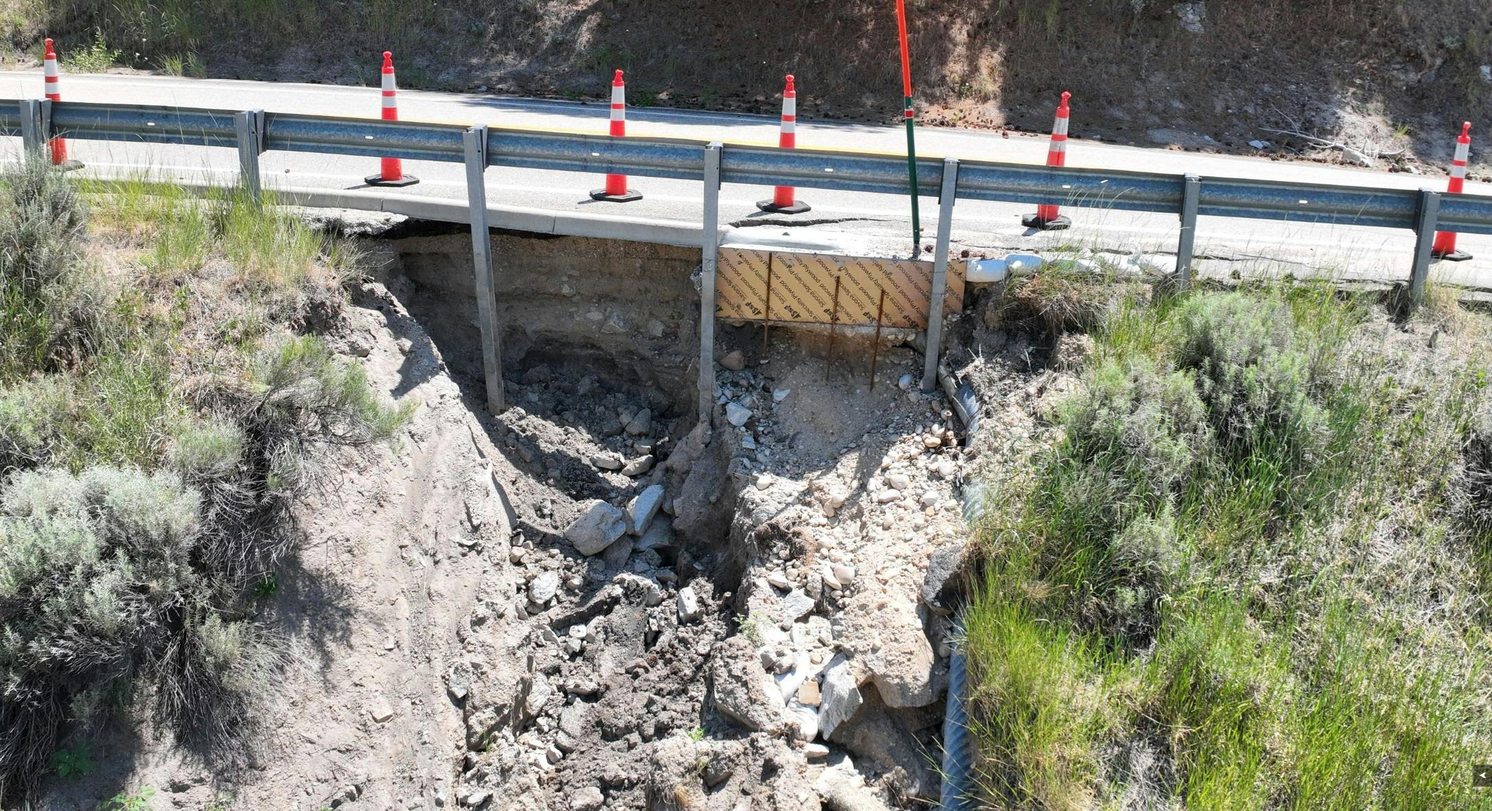 Bogus Basin Rd Washout Close Up