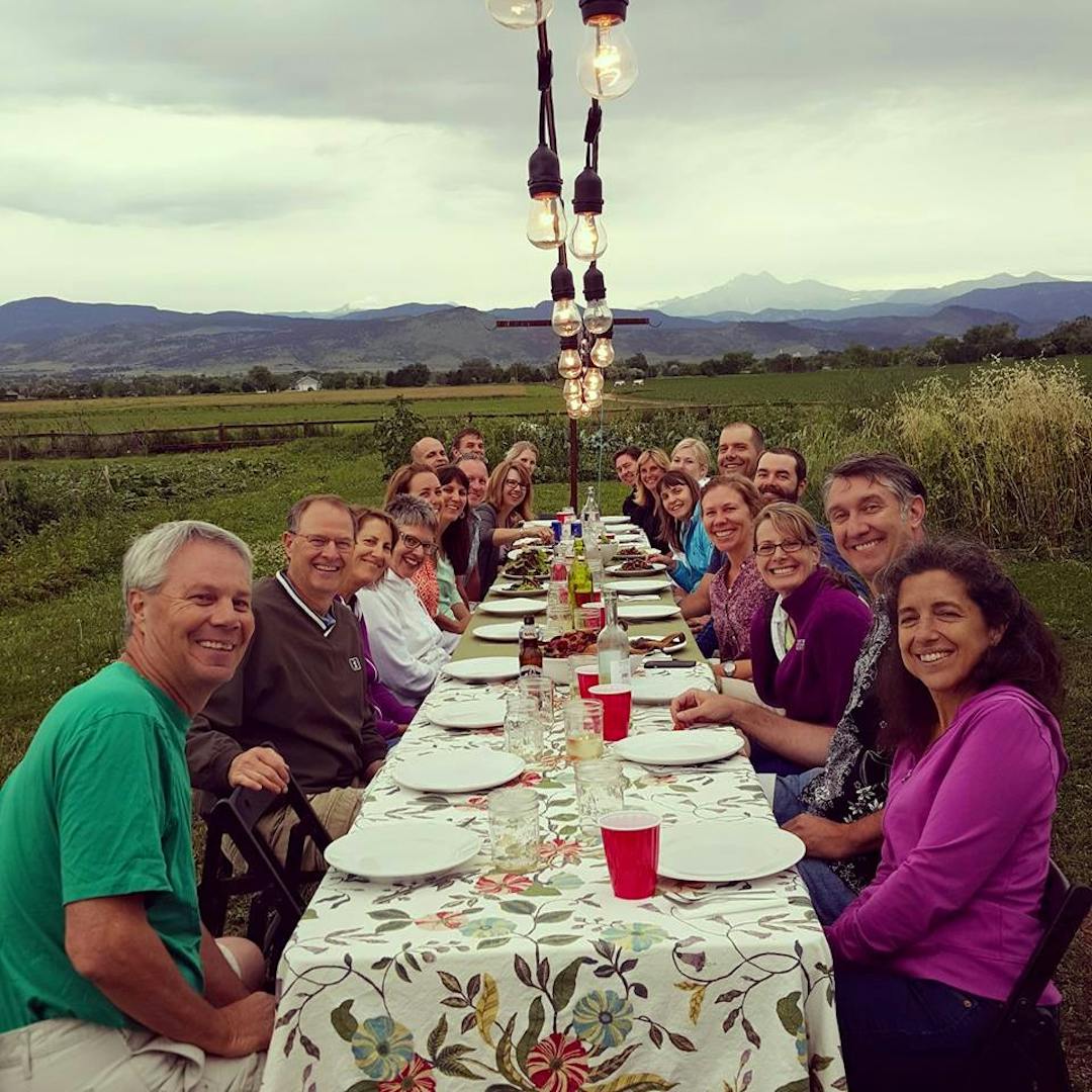 The Golden Ponds Neighborhood came together for a Farm to Table dinner in Longmont.