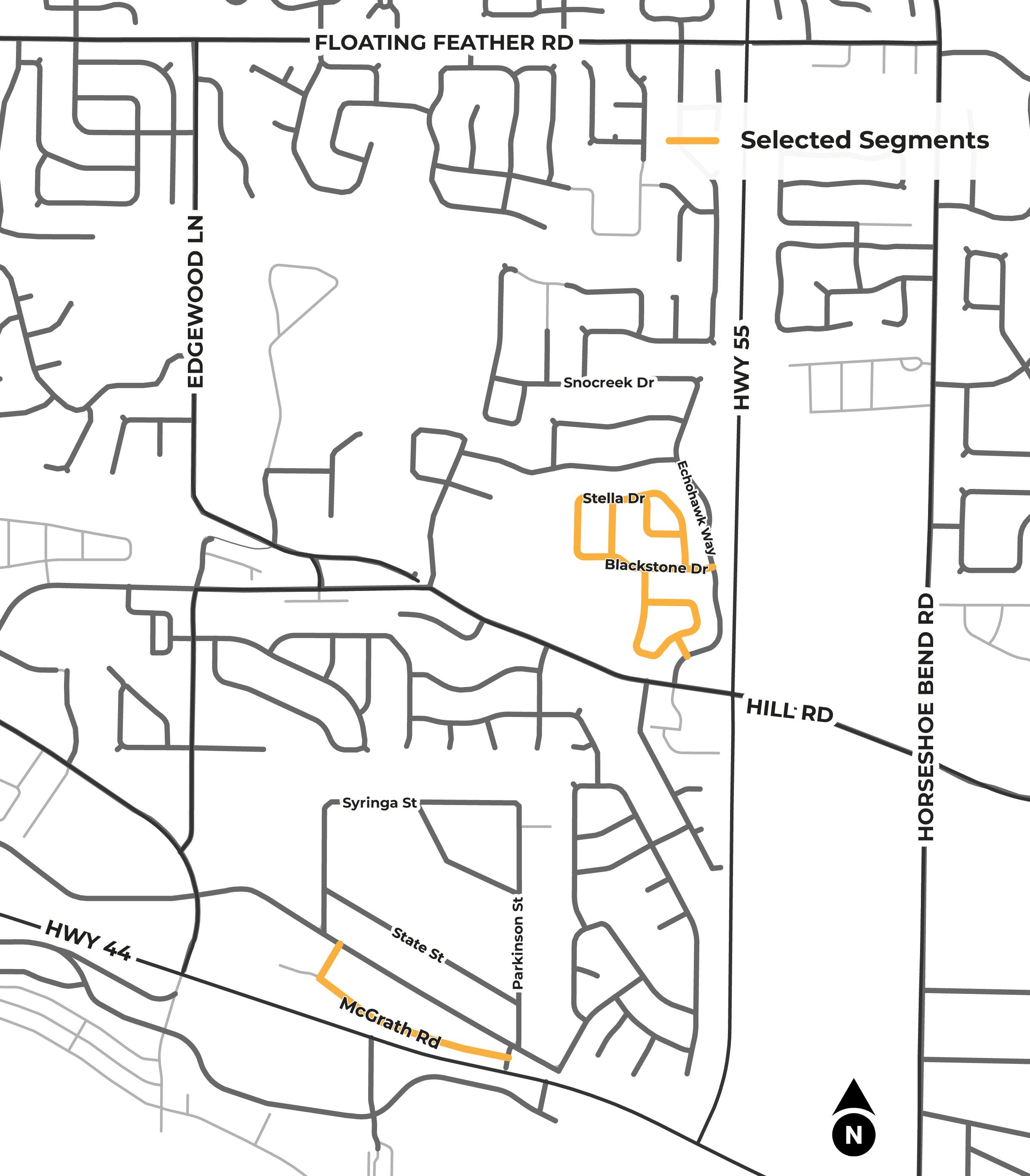 2026 Maintenance Slurry Seal Area Map
