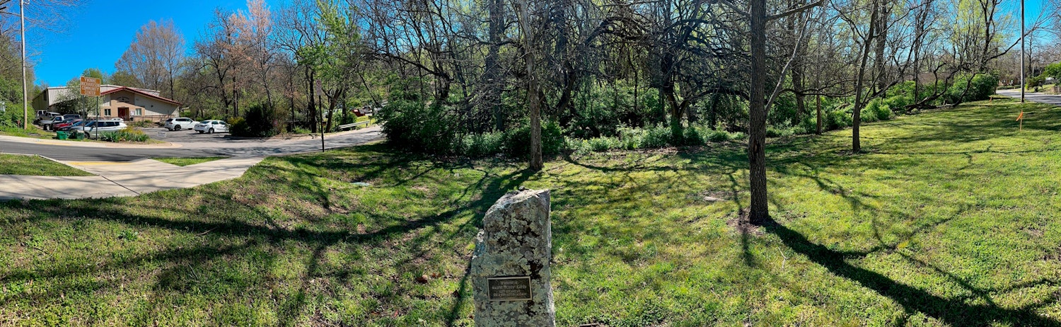 Memorial stone for Ralph "Buddy" Hayes at the Yvonne Richardson Community Center