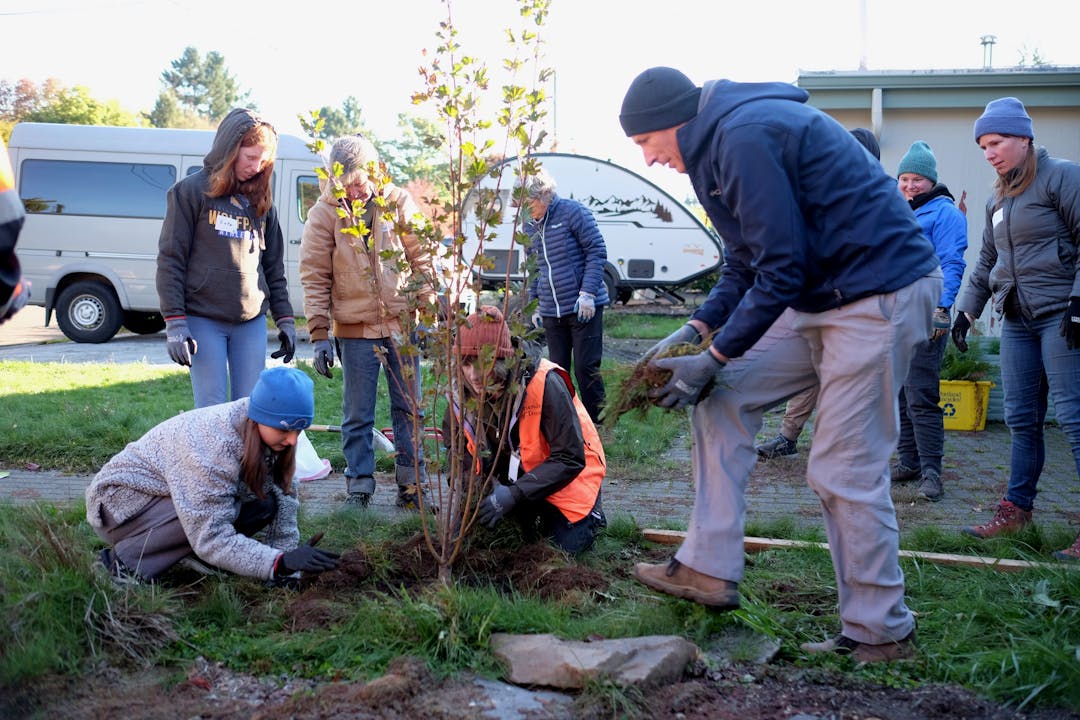 Volunteers at the 2023 Arbor Day Event
