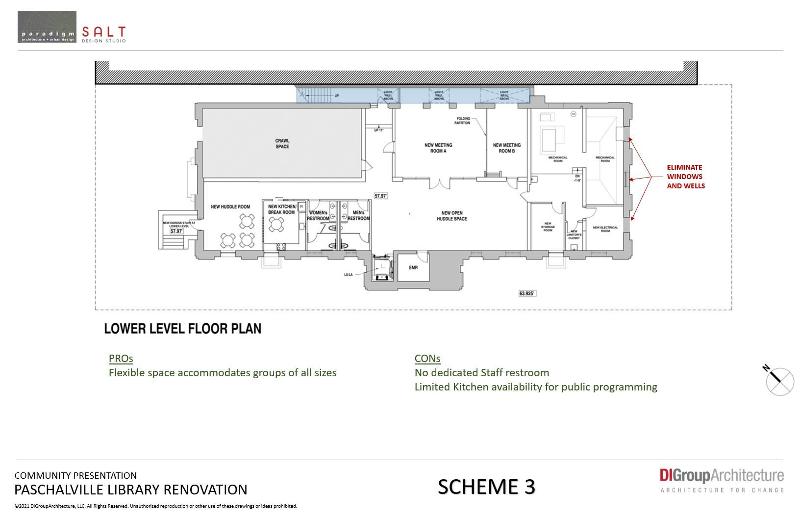 Lower Level Floor Plan - Scheme 3
