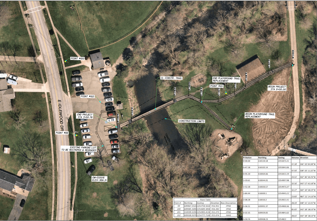 Idlewood pedestrian bridge replacement schematic