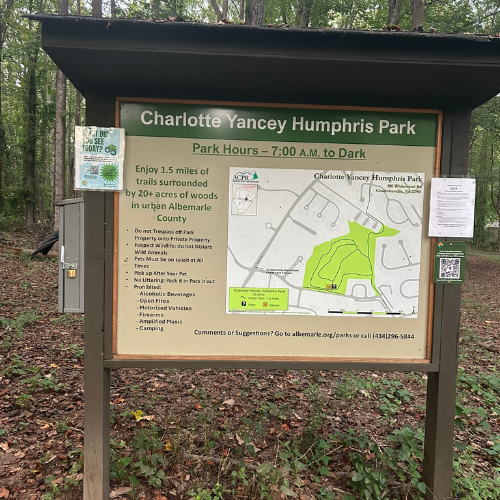 trail map and kiosk