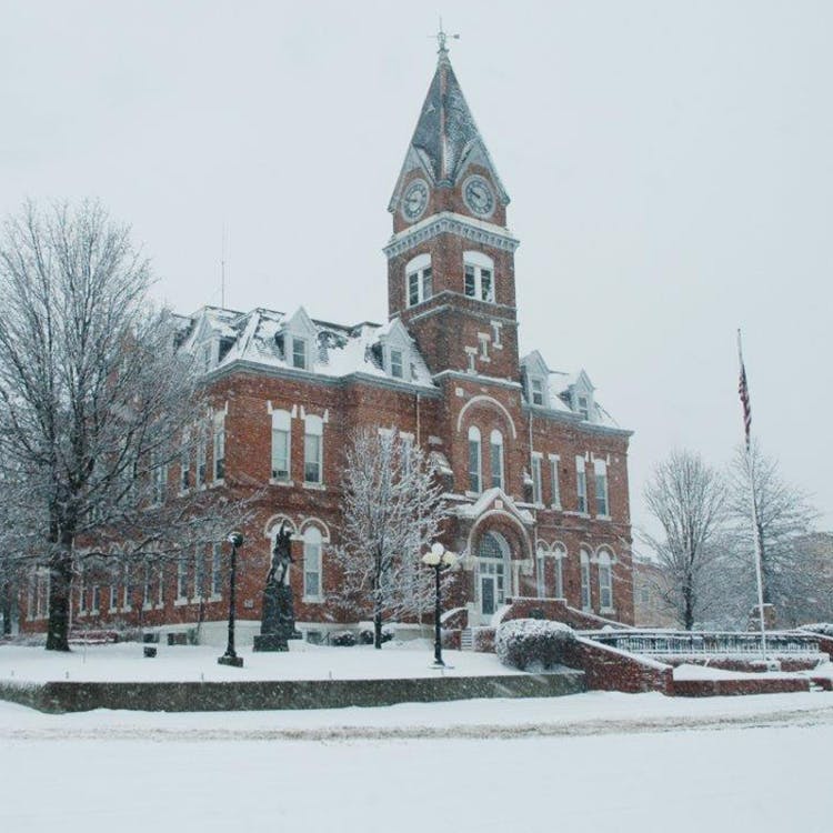 Gentry County Courthouse in Winter