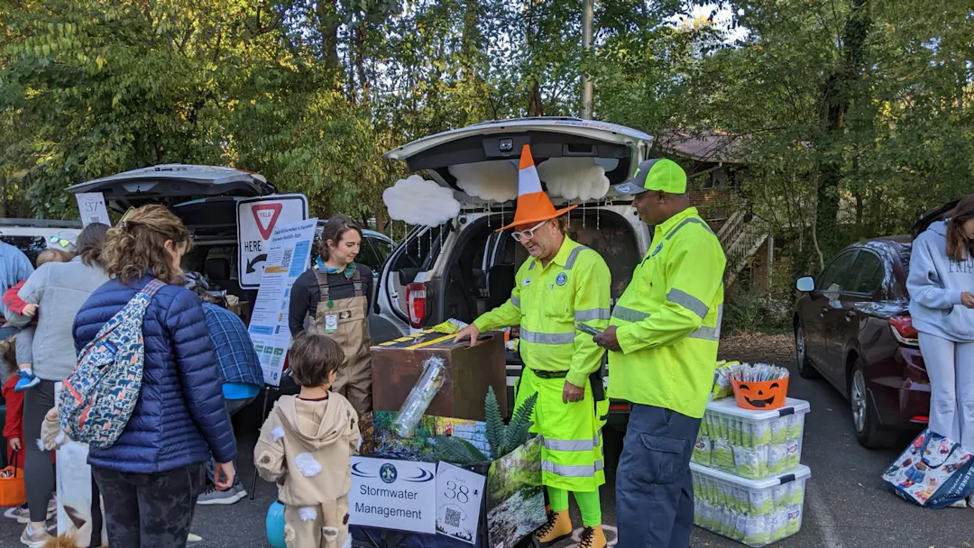 Stormwater staff attend the Haunted Hill trunk-or-treat