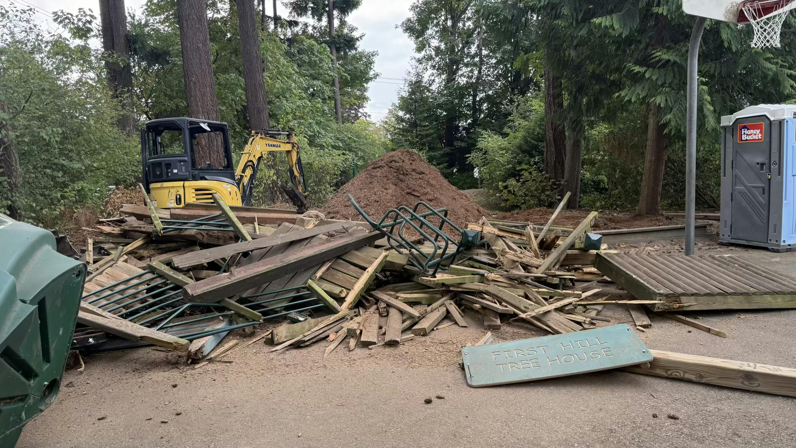 Playground demolition