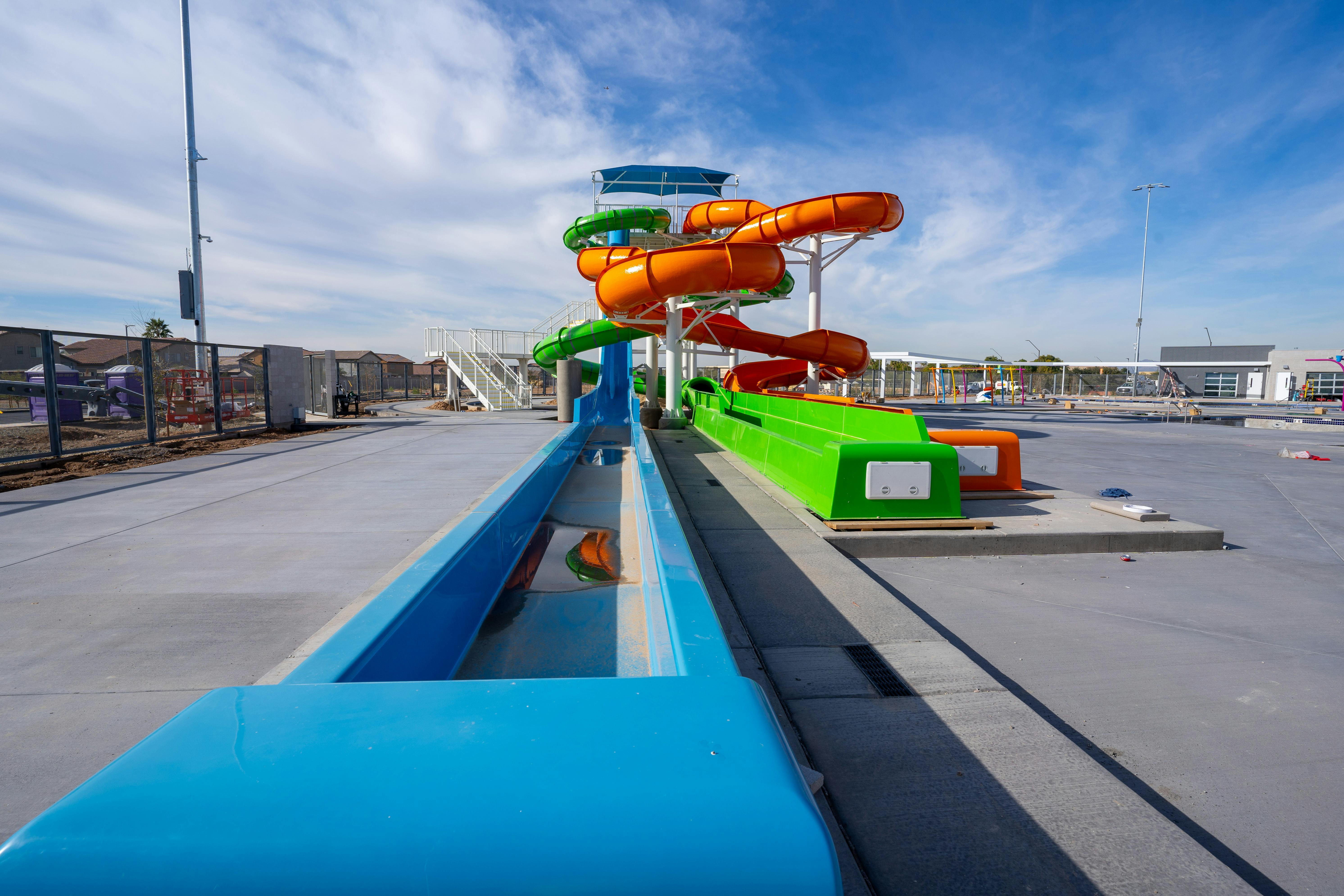 View from the water slide 'runouts'