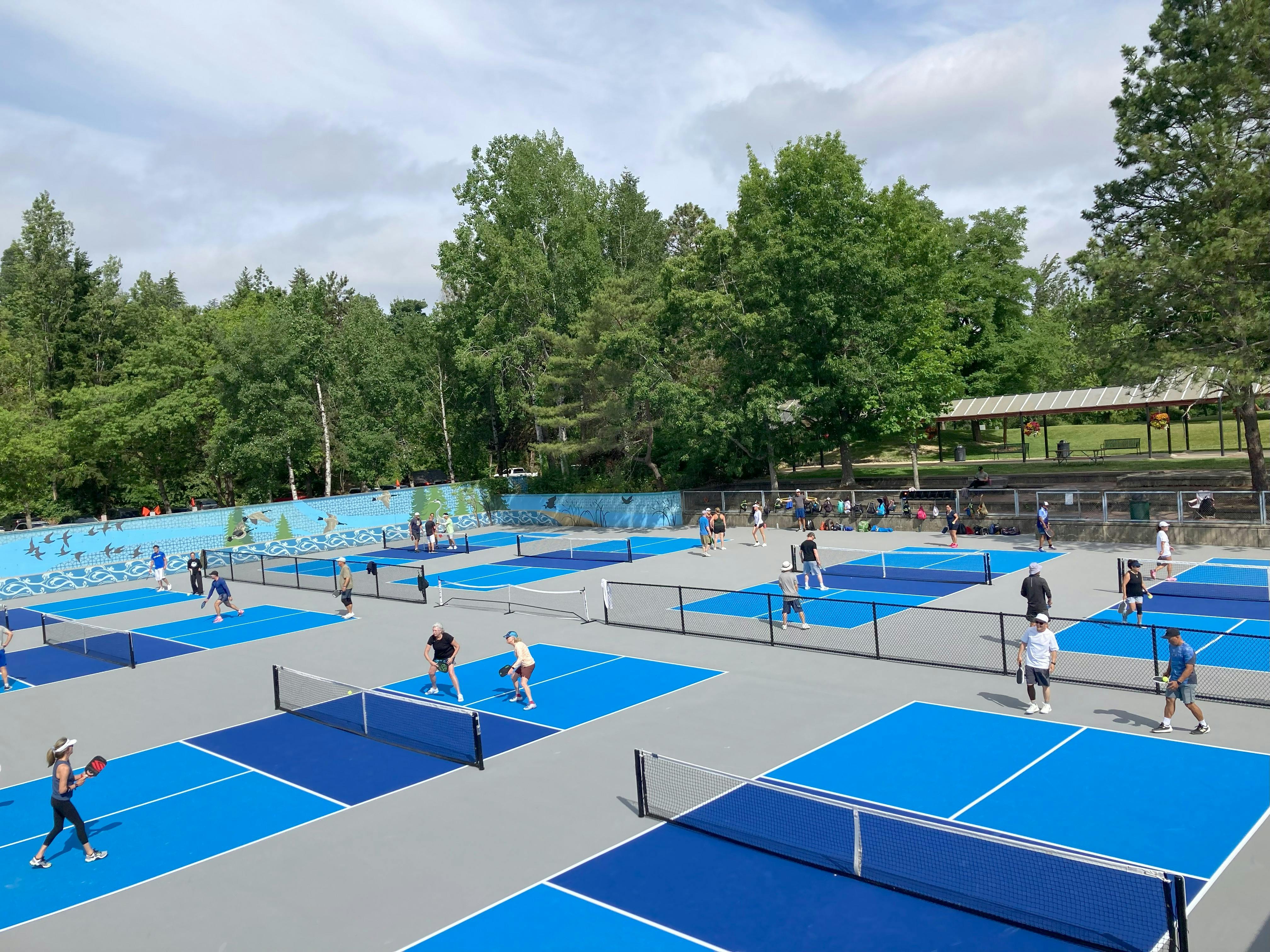 Completed court surfacing