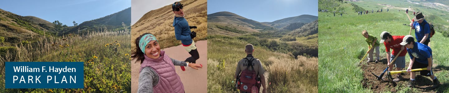 William F. Hayden photo header showing trail users