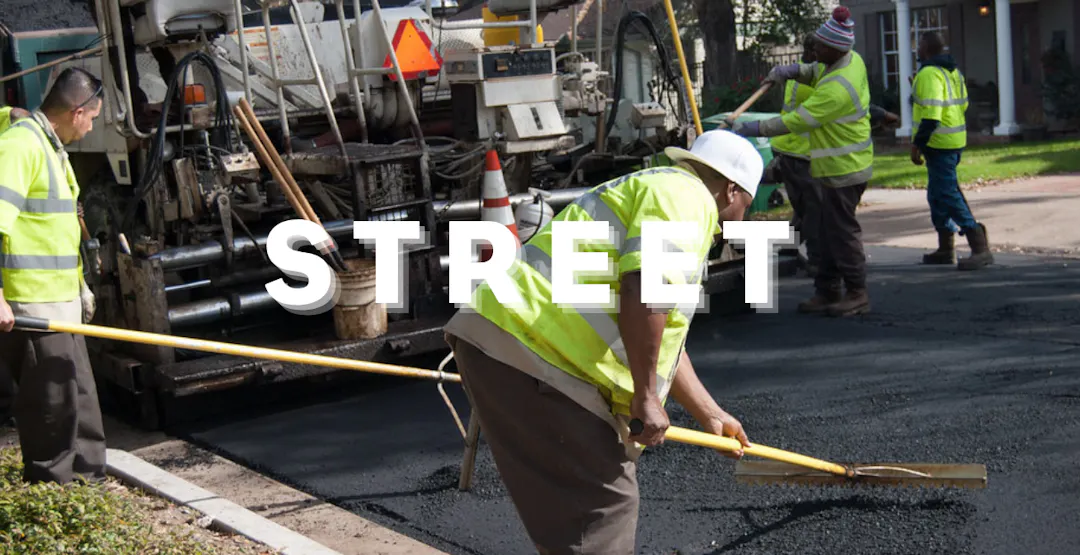 Street Paving and Roadwork Crew