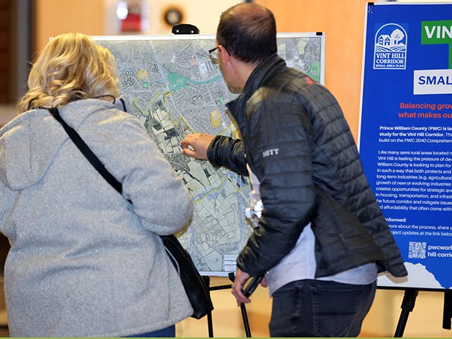Community Members at the Vint Hill Corridor Small Area Plan Kickoff Meeting