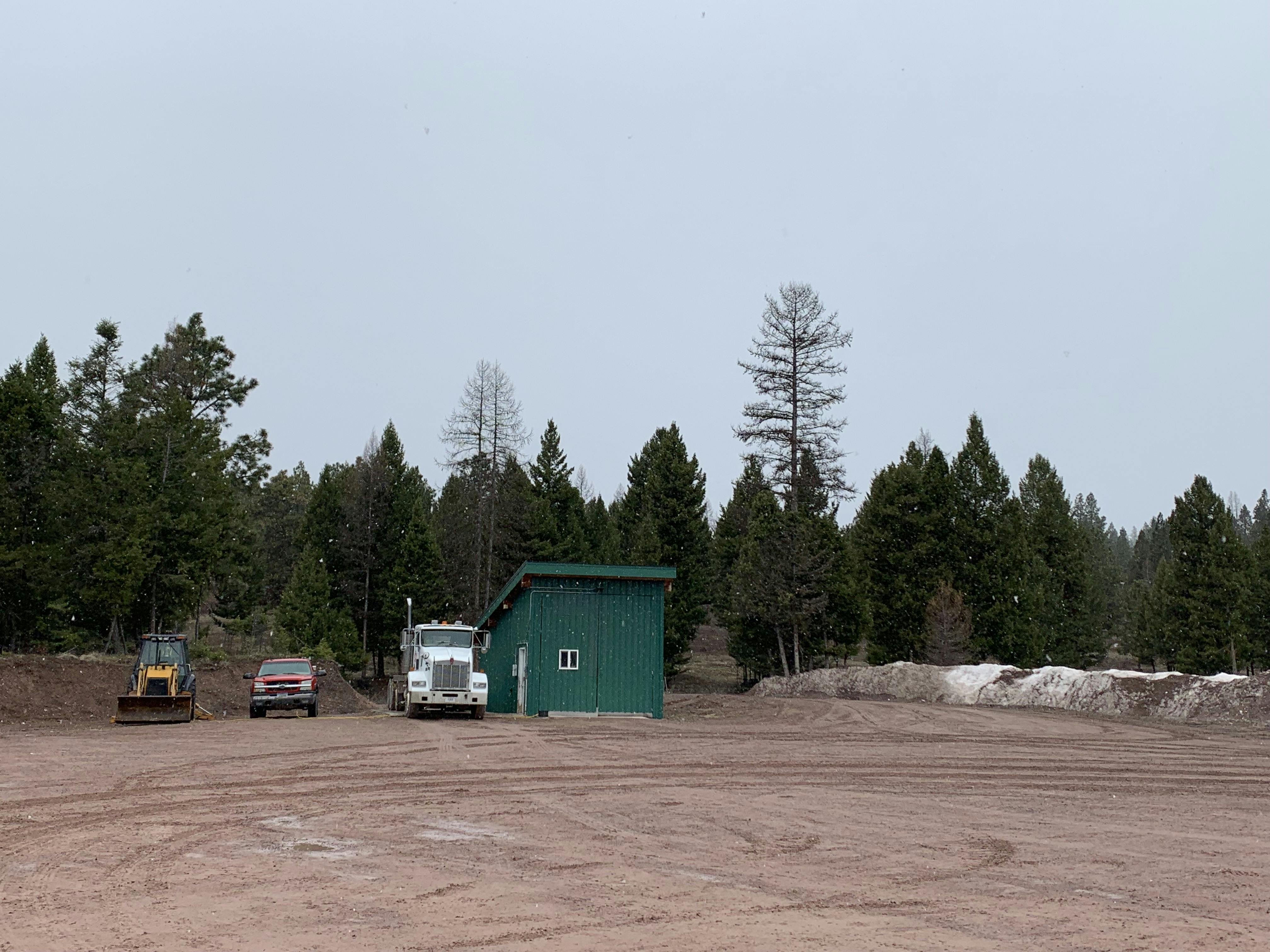 Seeley Site Backhoe Shed and Equipment