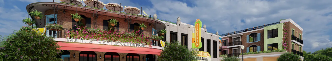 Rendering of future mixed use development