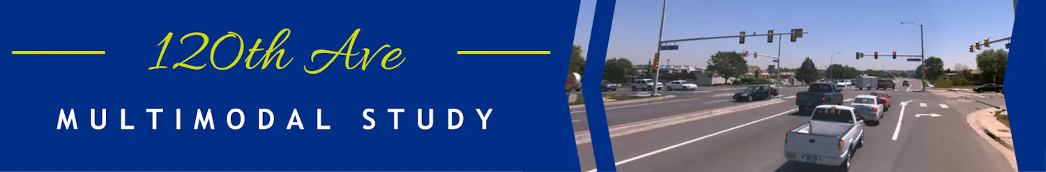 Banner image of 120th Ave Multimodal Study with photo of intersection