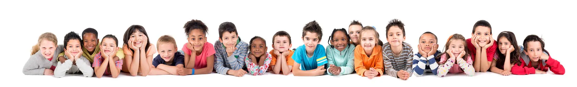 Children sitting on the floor, gathered around a child care provider