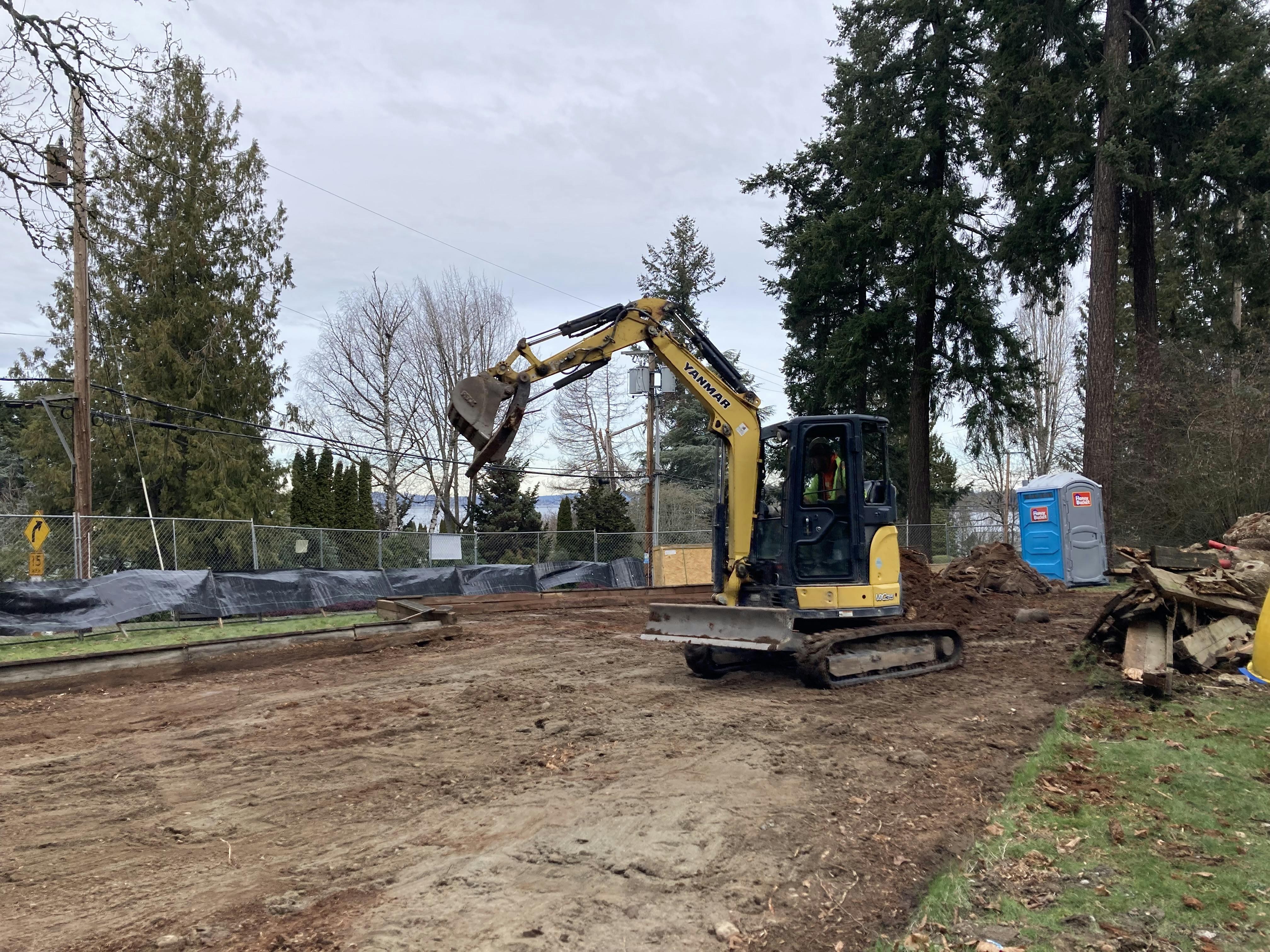 Removing existing timber curb