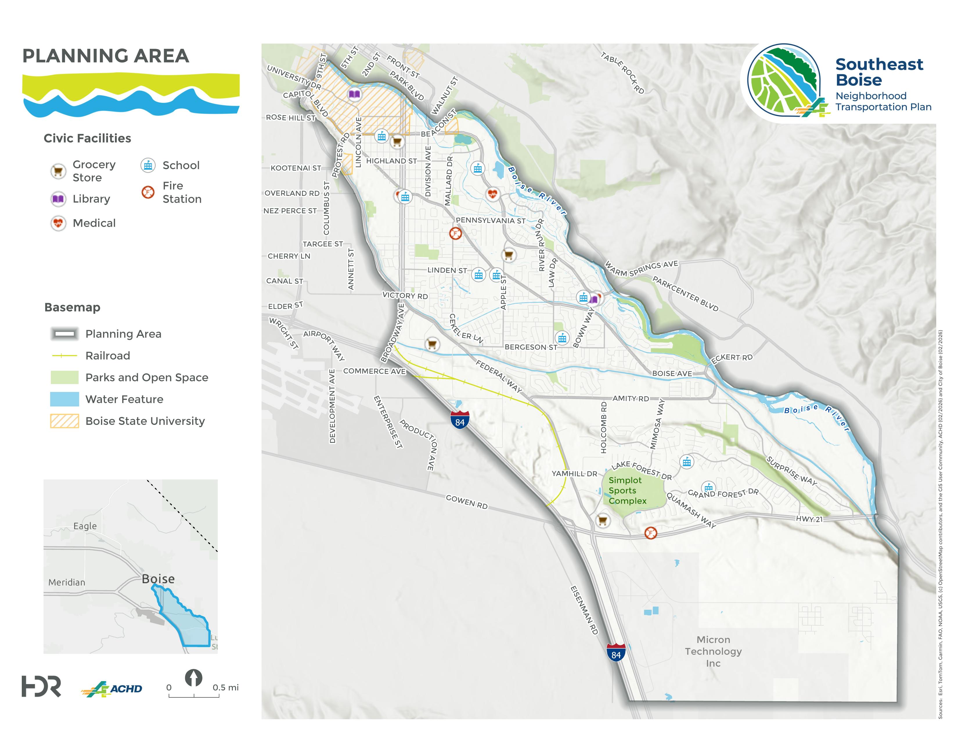 SE Boise Planning Area Map
