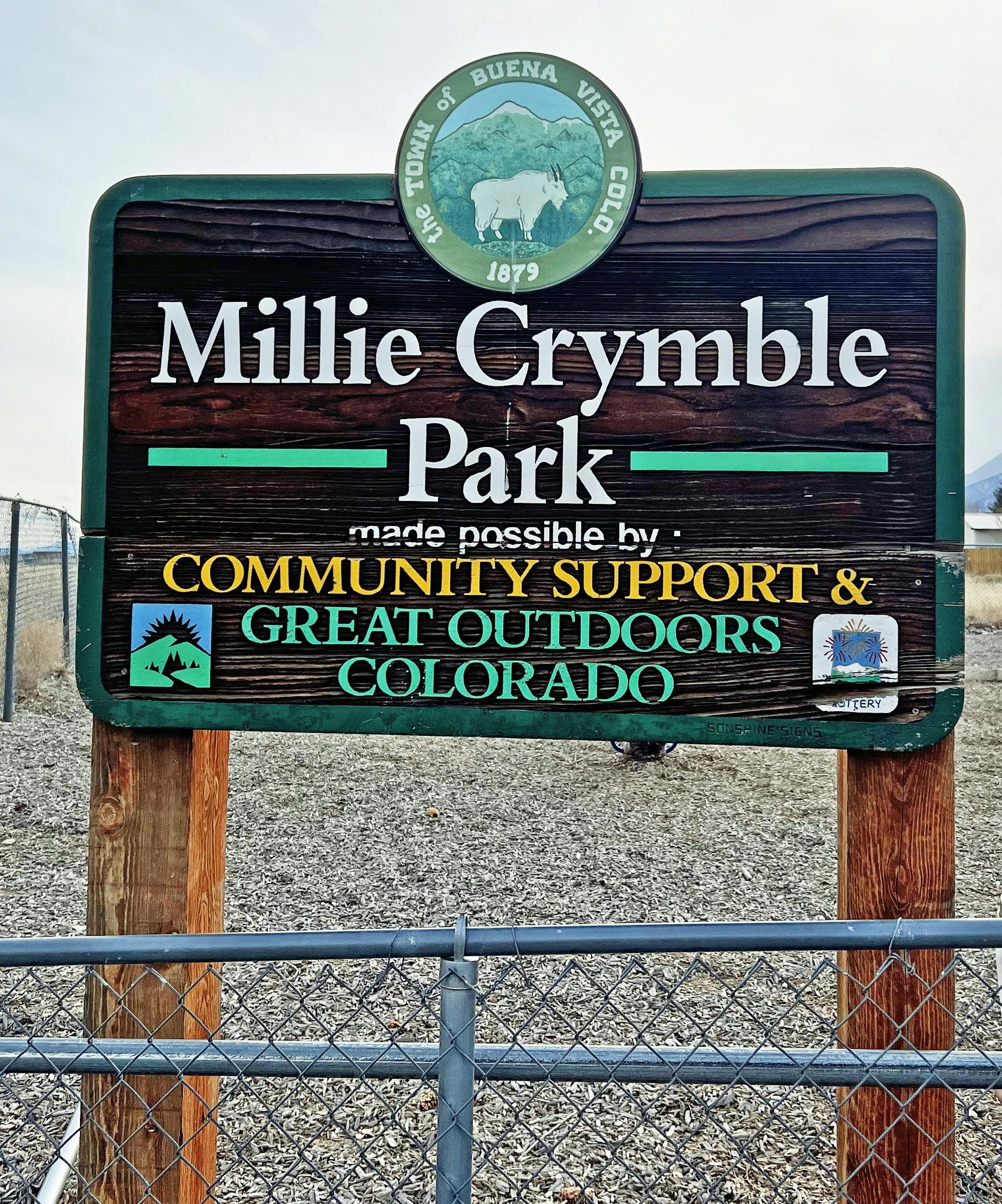 Milllie Crymble Park Original Sign